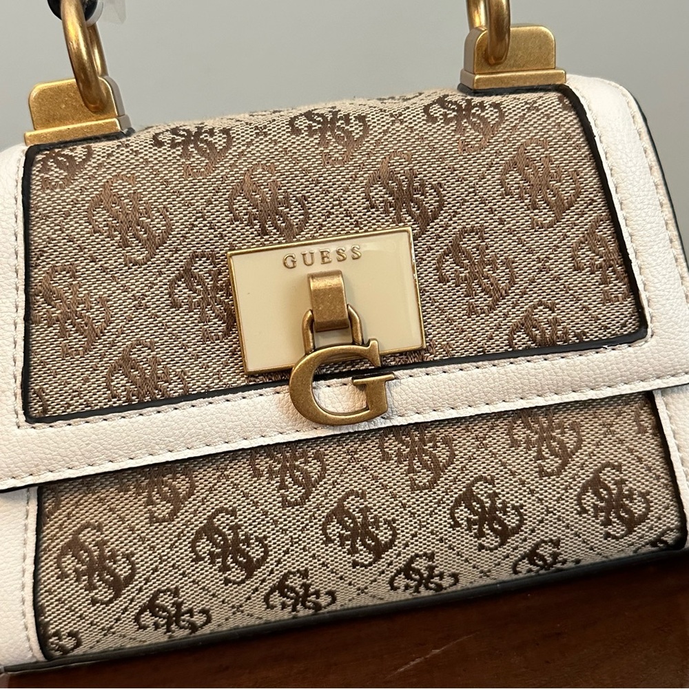 Guess Stephi Jacquard Logo Micro Mini Bag in brown - Picture 11 of 11